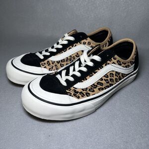 Vans Leopard Print Black and White Sneakers